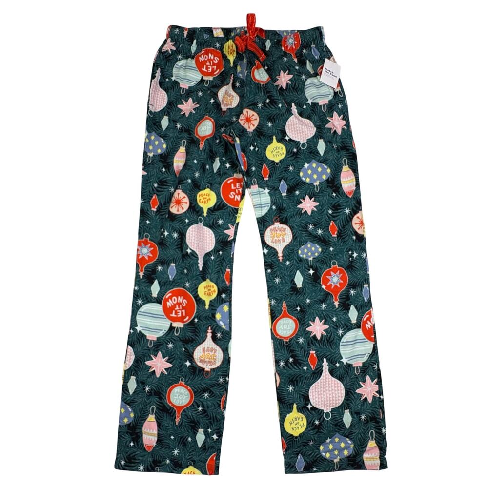Old Navy Holiday Flannel Pajama Pants Women's M Green NWT